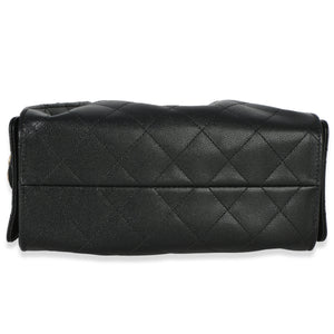 Chanel 26P Black Quilted Caviar Mini  25 Hobo Handbag Handbag stamp