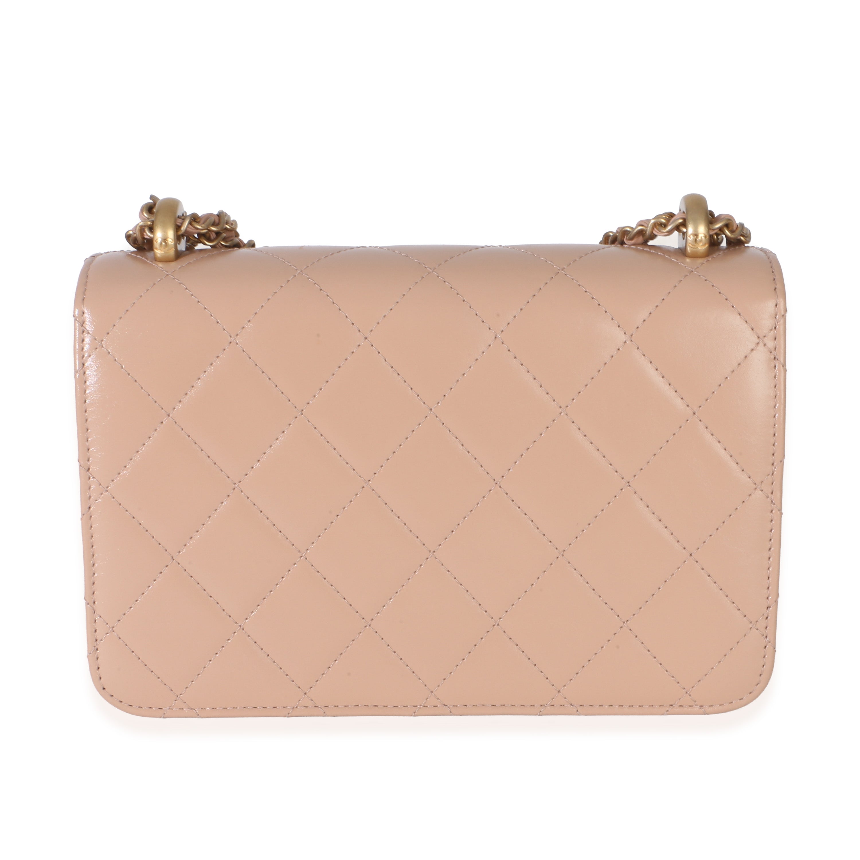 Chanel Beige Quilted Calfskin Mini Perfect Fit Flap Bag | myGemma