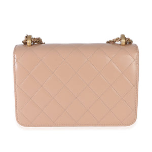 Chanel Beige Quilted Calfskin Mini Perfect Fit Flap Bag Handbag bv