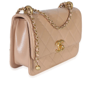 Chanel Beige Quilted Calfskin Mini Perfect Fit Flap Bag Handbag pv
