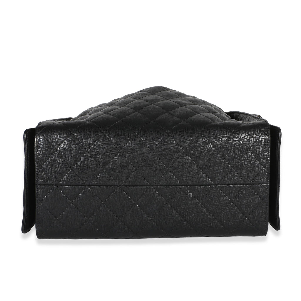 Chanel Black Quilted Caviar Medium  25 Hobo Handbag 5