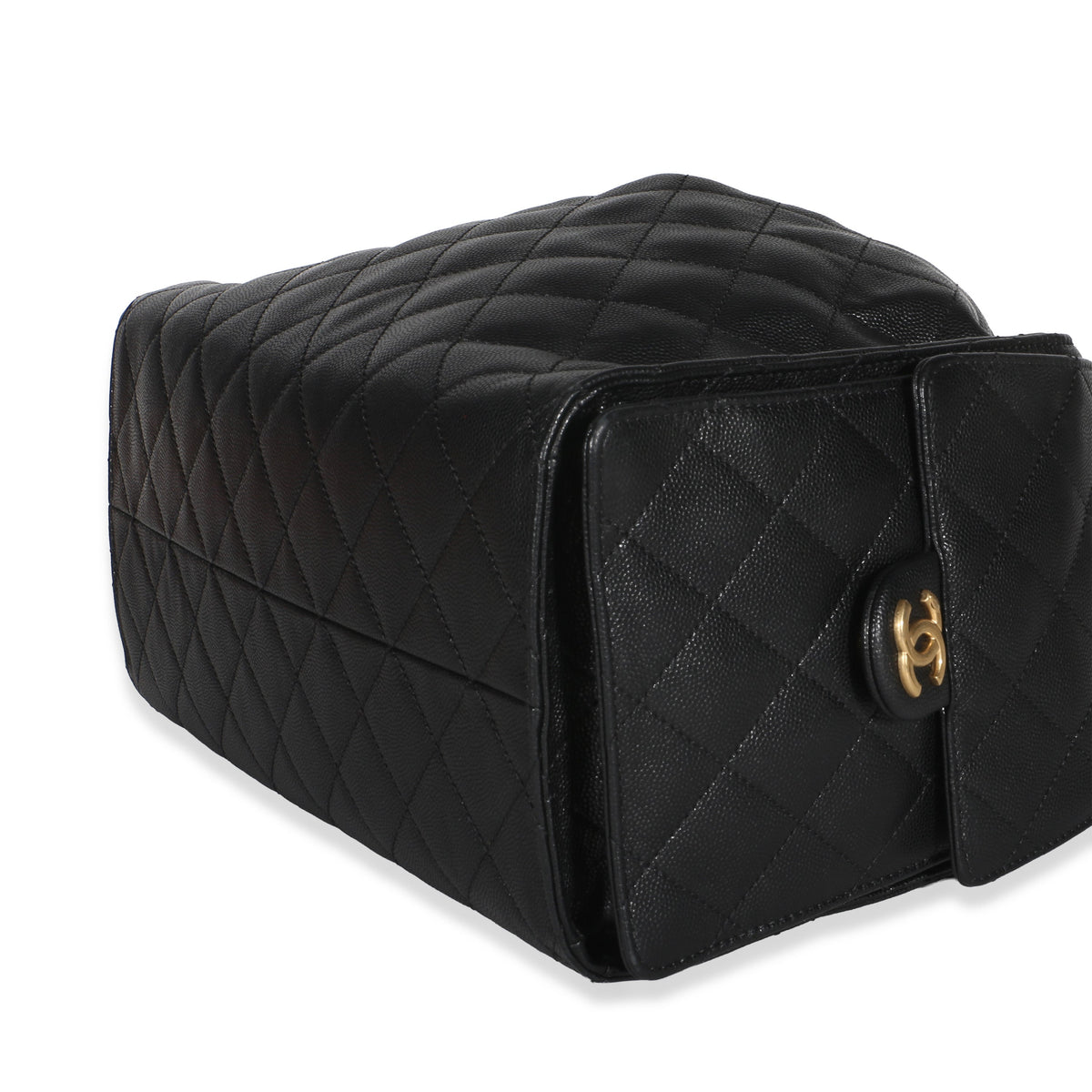 Chanel Black Quilted Caviar Medium  25 Hobo Handbag 6