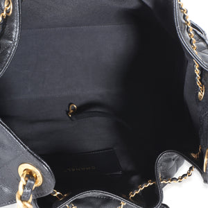 Chanel Black Quilted Caviar Medium  25 Hobo Handbag 8