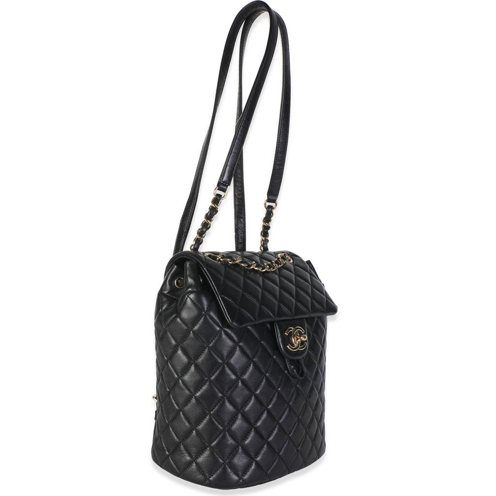 Chanel Black Quilted Calfskin Medium Urban Spirit Backpack Handbag 3