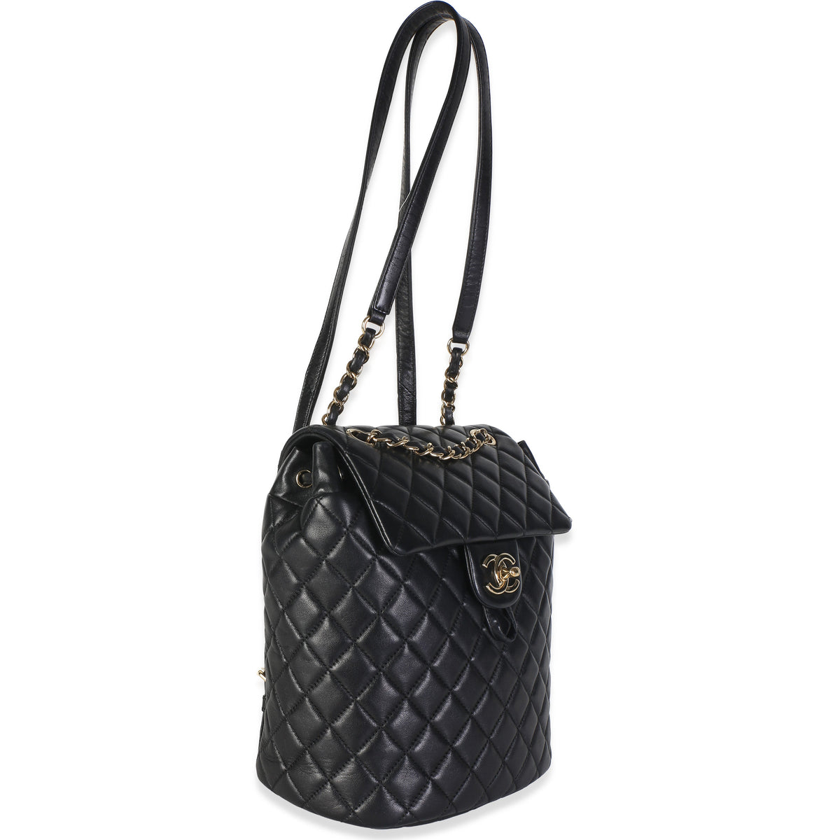 Chanel Black Quilted Calfskin Medium Urban Spirit Backpack Handbag 3