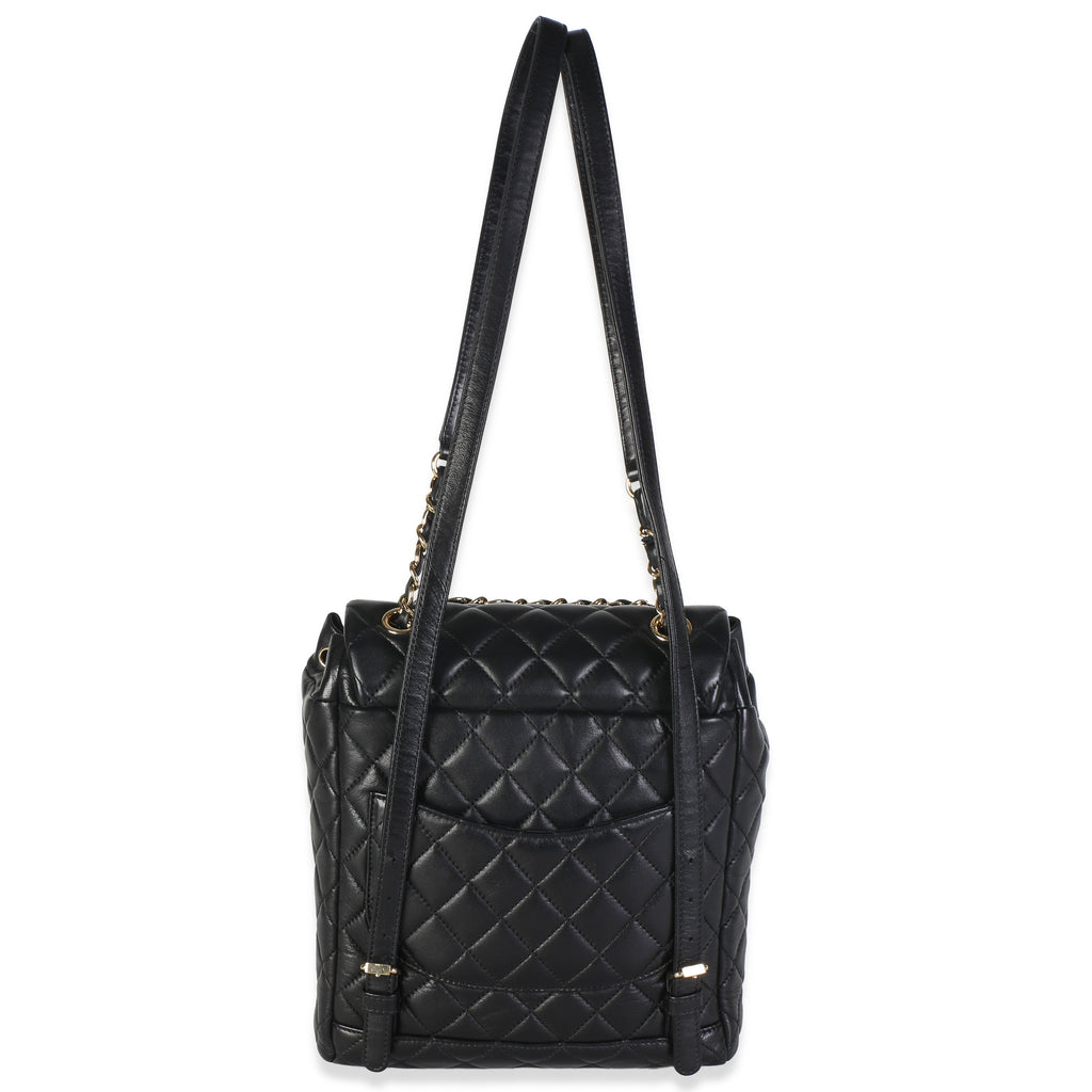 Chanel Black Quilted Calfskin Medium Urban Spirit Backpack Handbag 4
