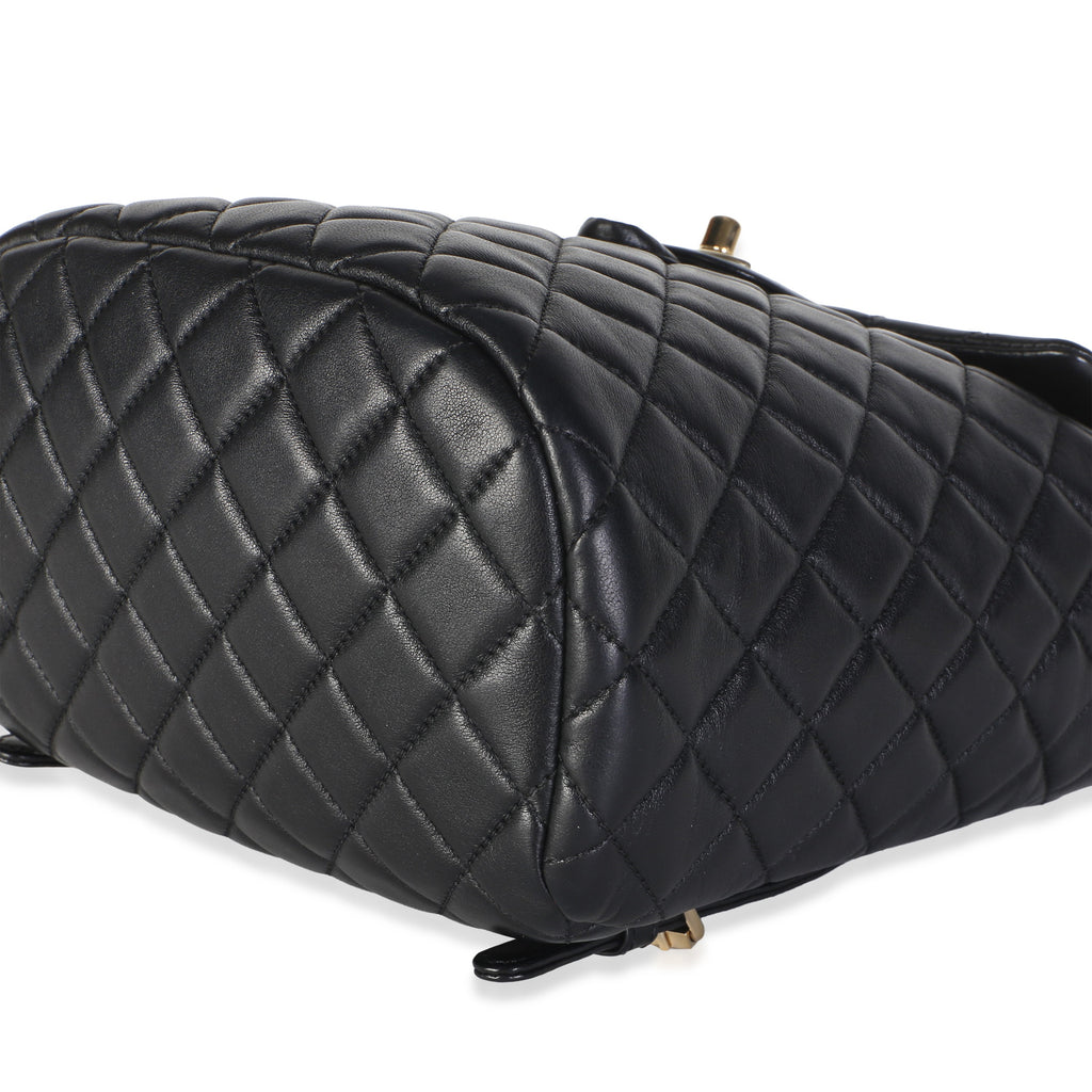 Chanel Black Quilted Calfskin Medium Urban Spirit Backpack Handbag 6