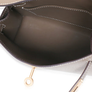 Hermès Etoupe Epsom Sellier Mini Kelly II 20 GHW Handbag 10