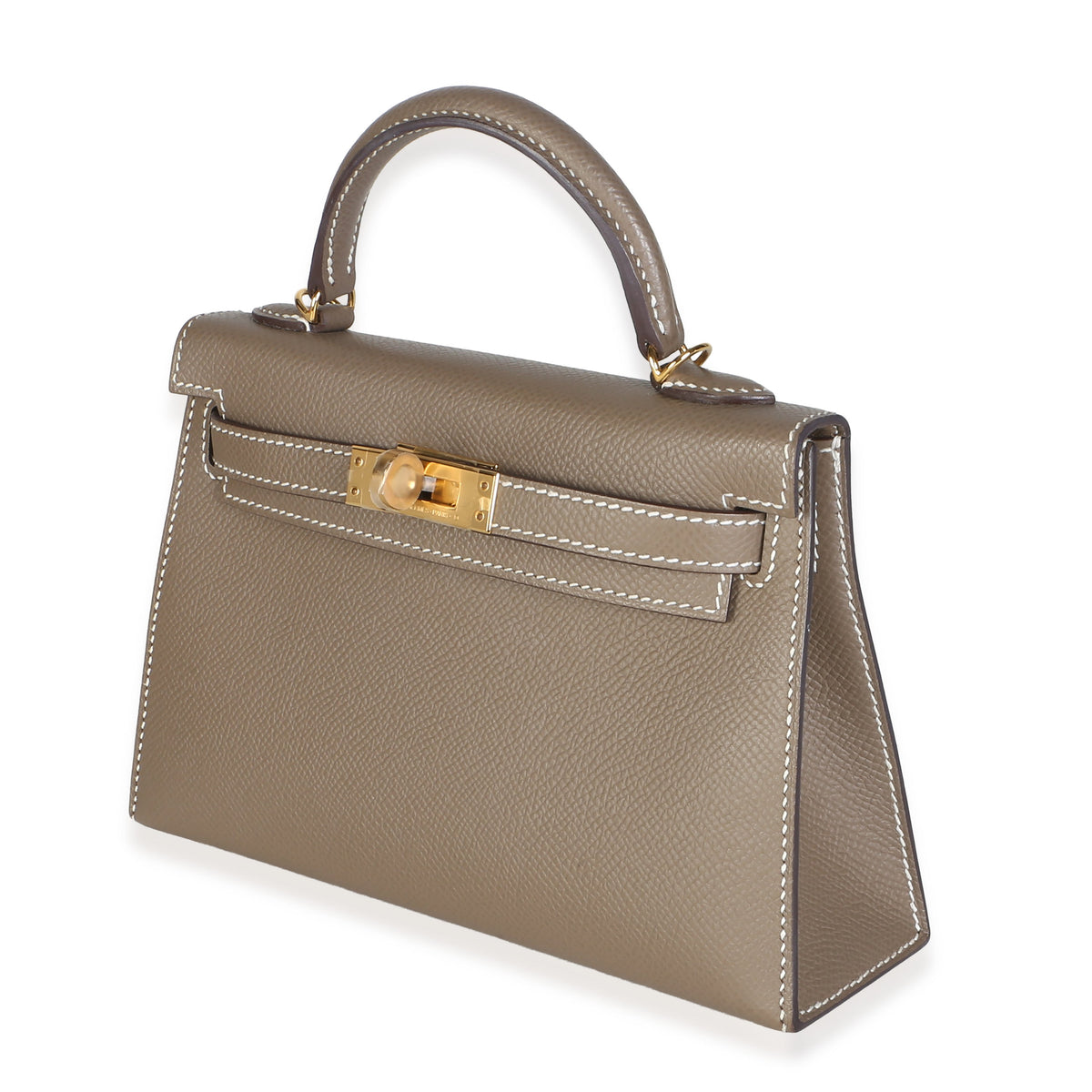 Hermès Etoupe Epsom Sellier Mini Kelly II 20 GHW Handbag 2