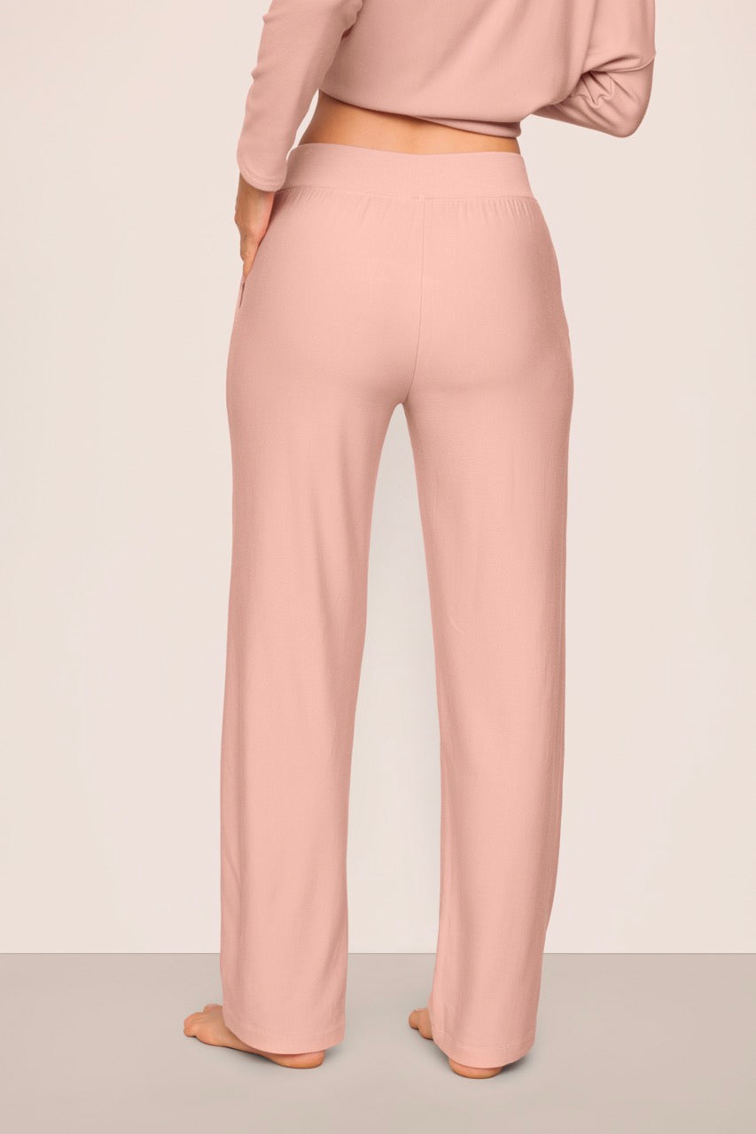 Softest Sweats Straight Pants in Velvet Pink