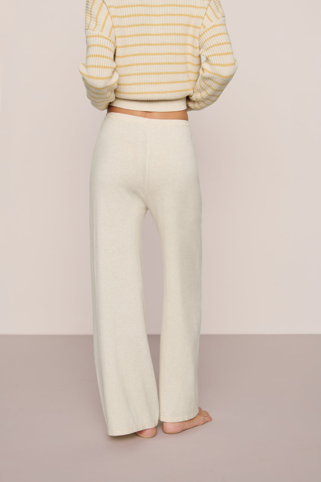 Fine Gauge Pant in Almond Heather