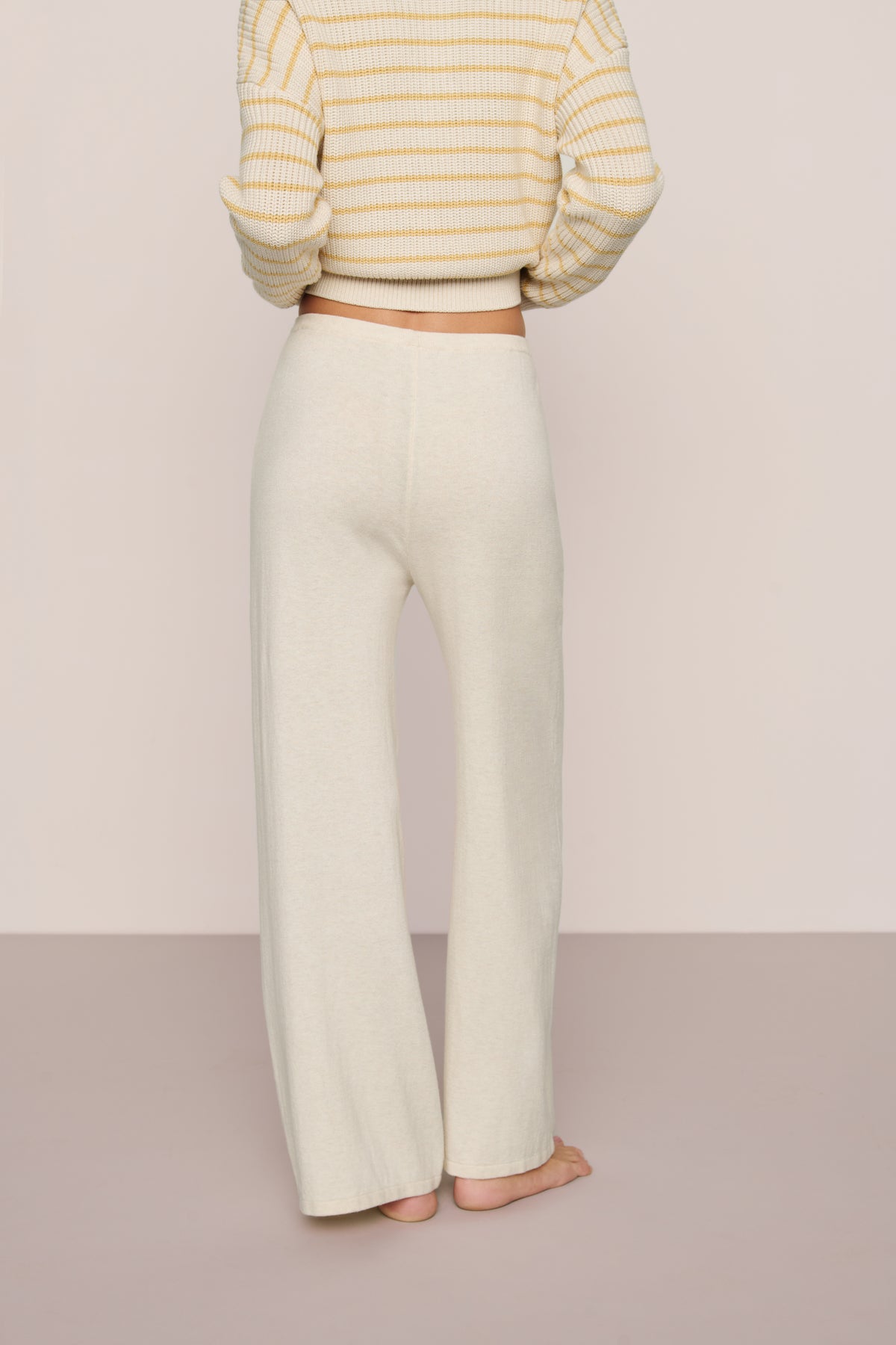 Fine Gauge Pant in Almond Heather