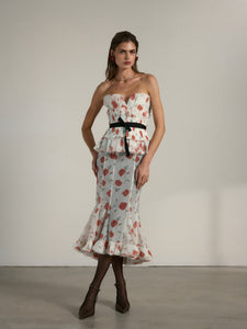 The Madrid Top in Red Poppy Print