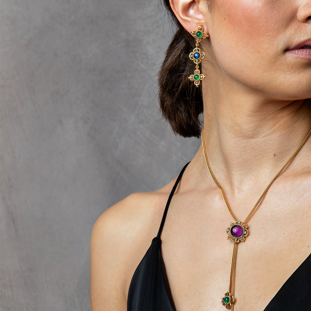Contessa Linear Earrings in Multi