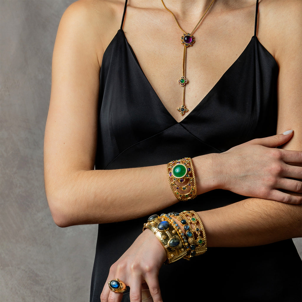 Contessa Bolero Necklace, 24" in Multi