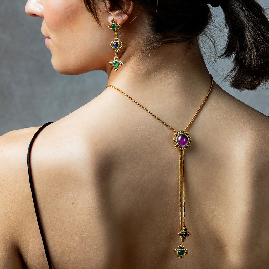 Contessa Bolero Necklace, 24" in Multi