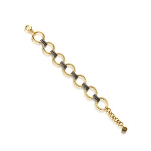 Cleopatra Grande Link Bracelet in Gold/Midnight