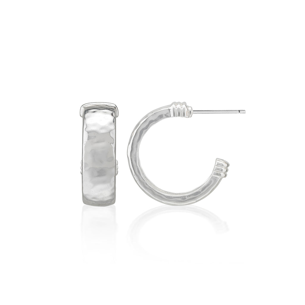 Cleopatra Classic Small Hoop Earrings in Silver