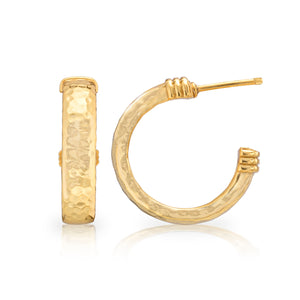 Cleopatra Classic Medium Hoop Earrings in Gold