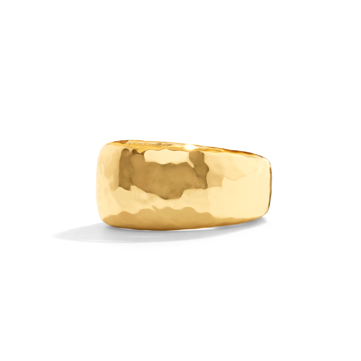 Cleopatra Ring Band in Hammered Gold
