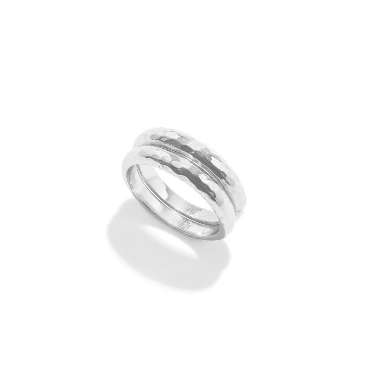 Cleopatra Slice Stacking Ring Set in Silver