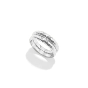 Cleopatra Slice Stacking Ring Set in Silver