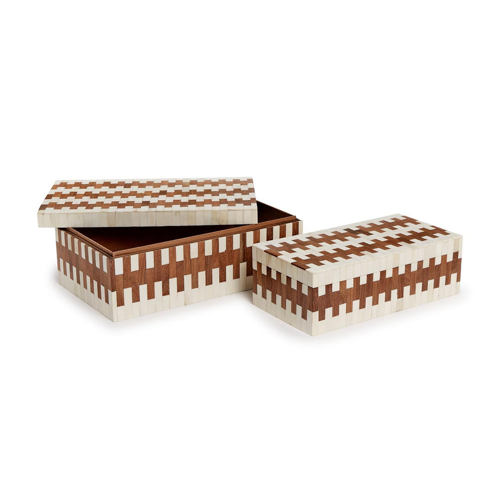 Jigsaw Covered Box, Set of 2