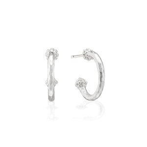 Berry Slice Small Hoop Earrings in Silver
