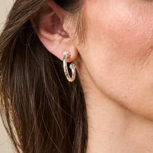 Berry Slice Small Hoop Earrings in Silver