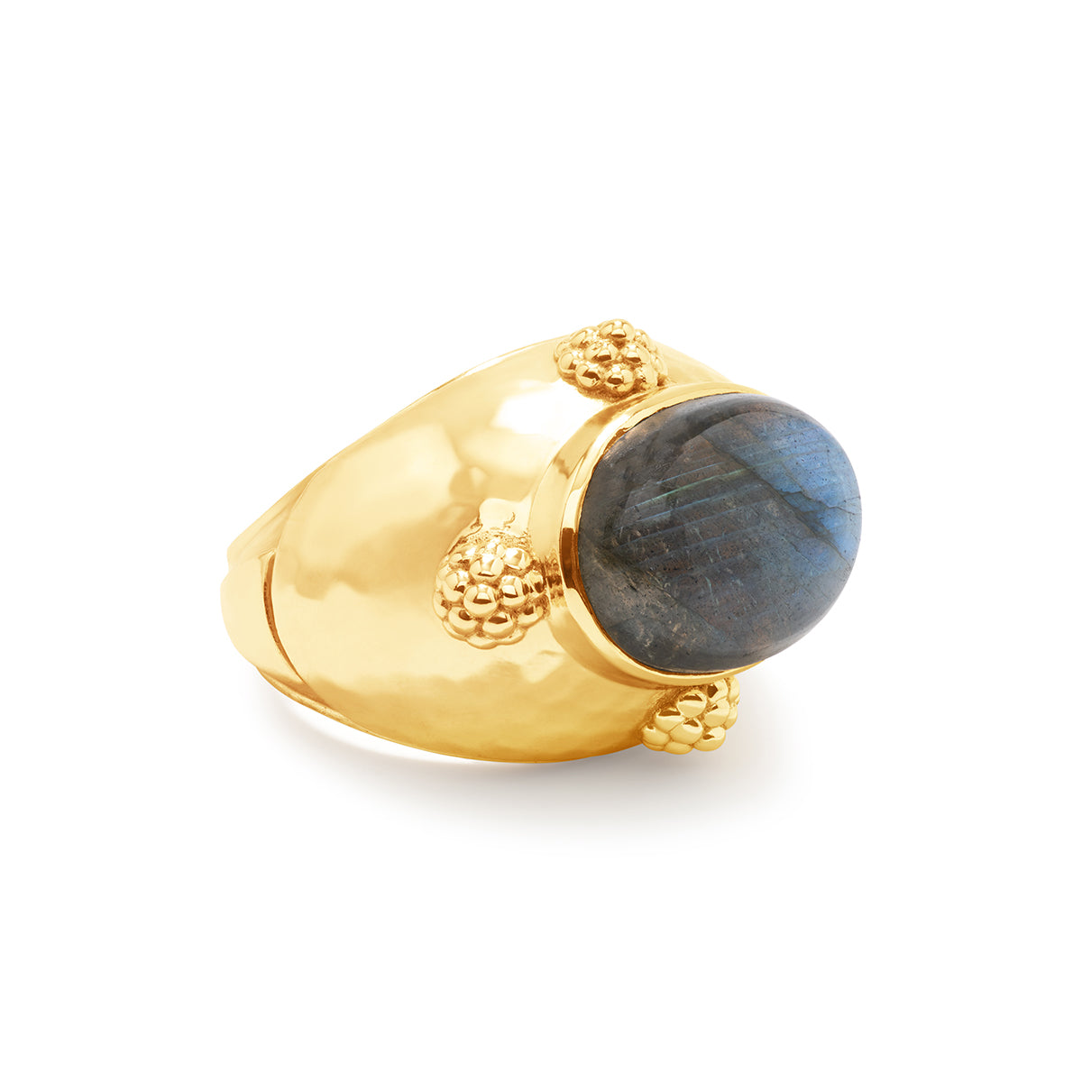 Cleopatra Oval Ring in Blue Labradorite