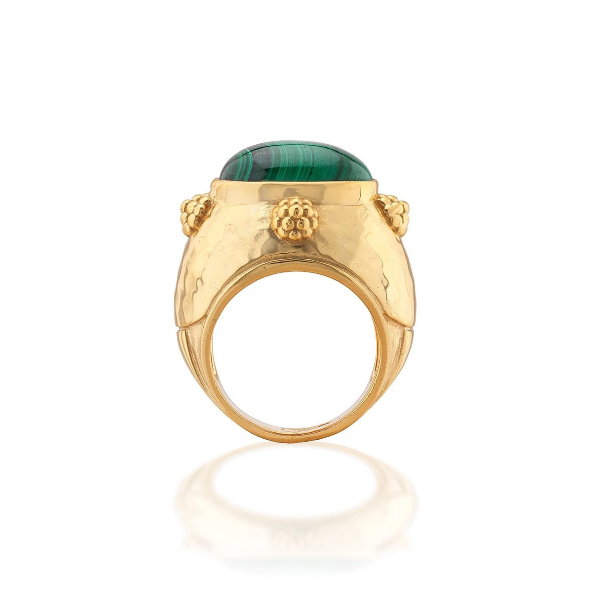 Cleopatra Oval Ring in Malachite