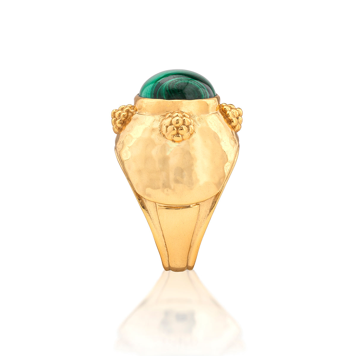 Cleopatra Oval Ring in Malachite