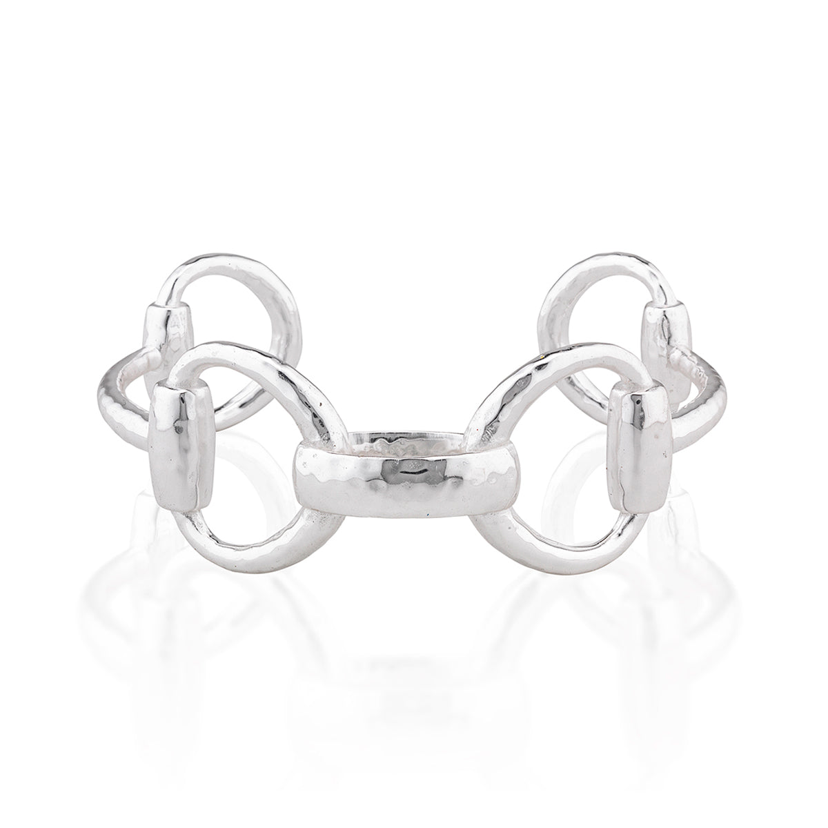 Equestrian Snaffle Bit Cuff in Silver