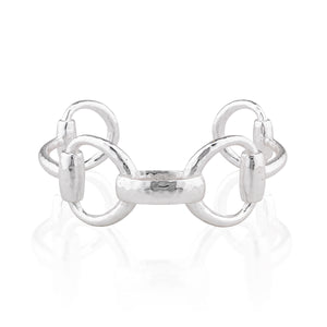 Equestrian Snaffle Bit Cuff in Silver