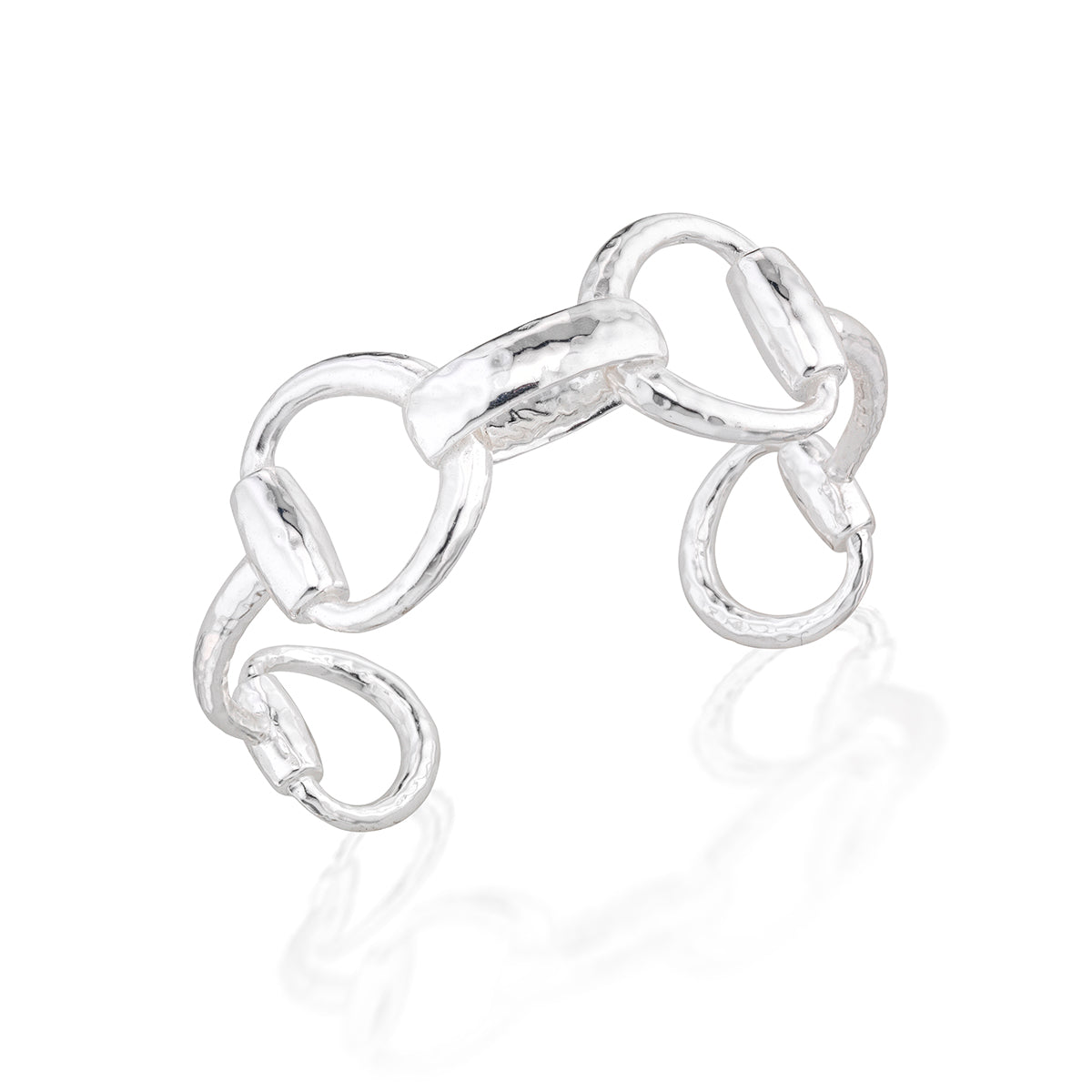 Equestrian Snaffle Bit Cuff in Silver
