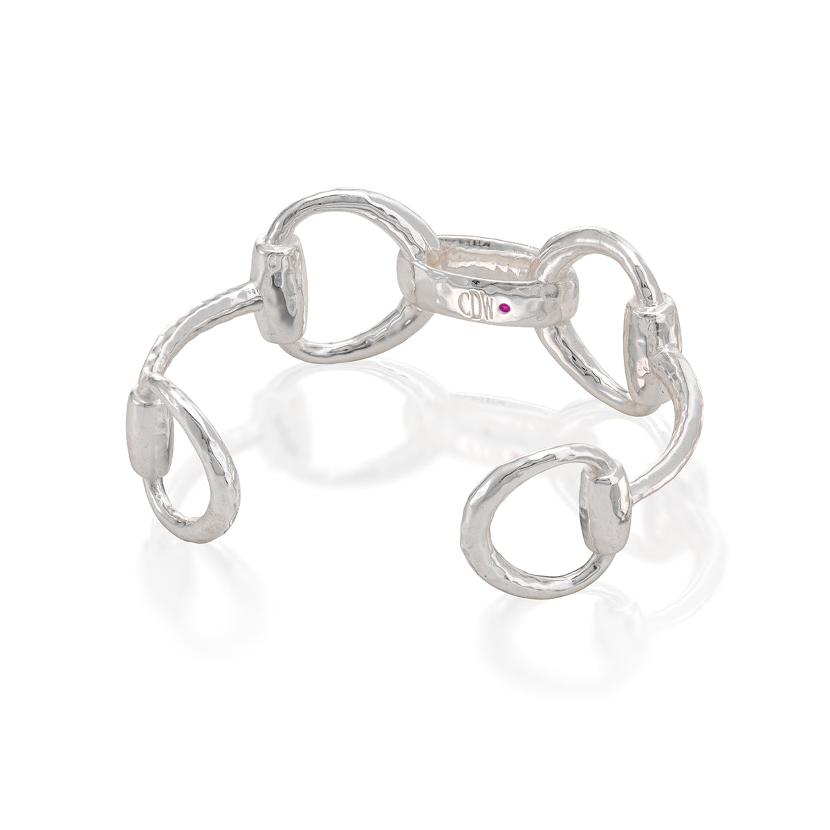 Equestrian Snaffle Bit Cuff in Silver