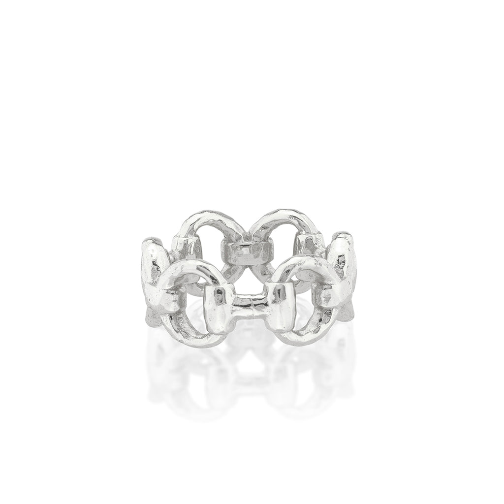 Equestrian Snaffle Bit Ring in Silver