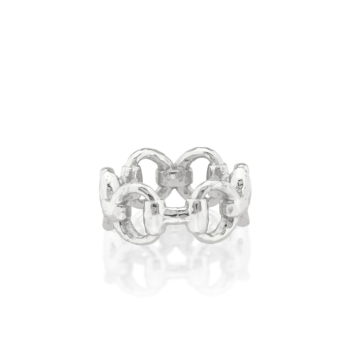 Equestrian Snaffle Bit Ring in Silver