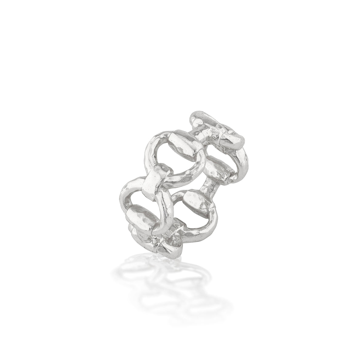 Equestrian Snaffle Bit Ring in Silver