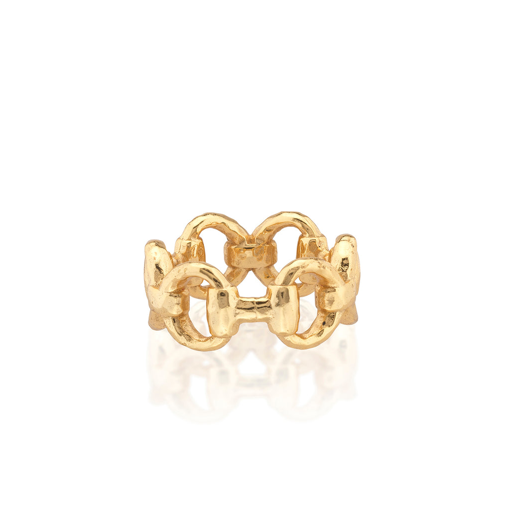 Equestrian Snaffle Bit Ring in Gold