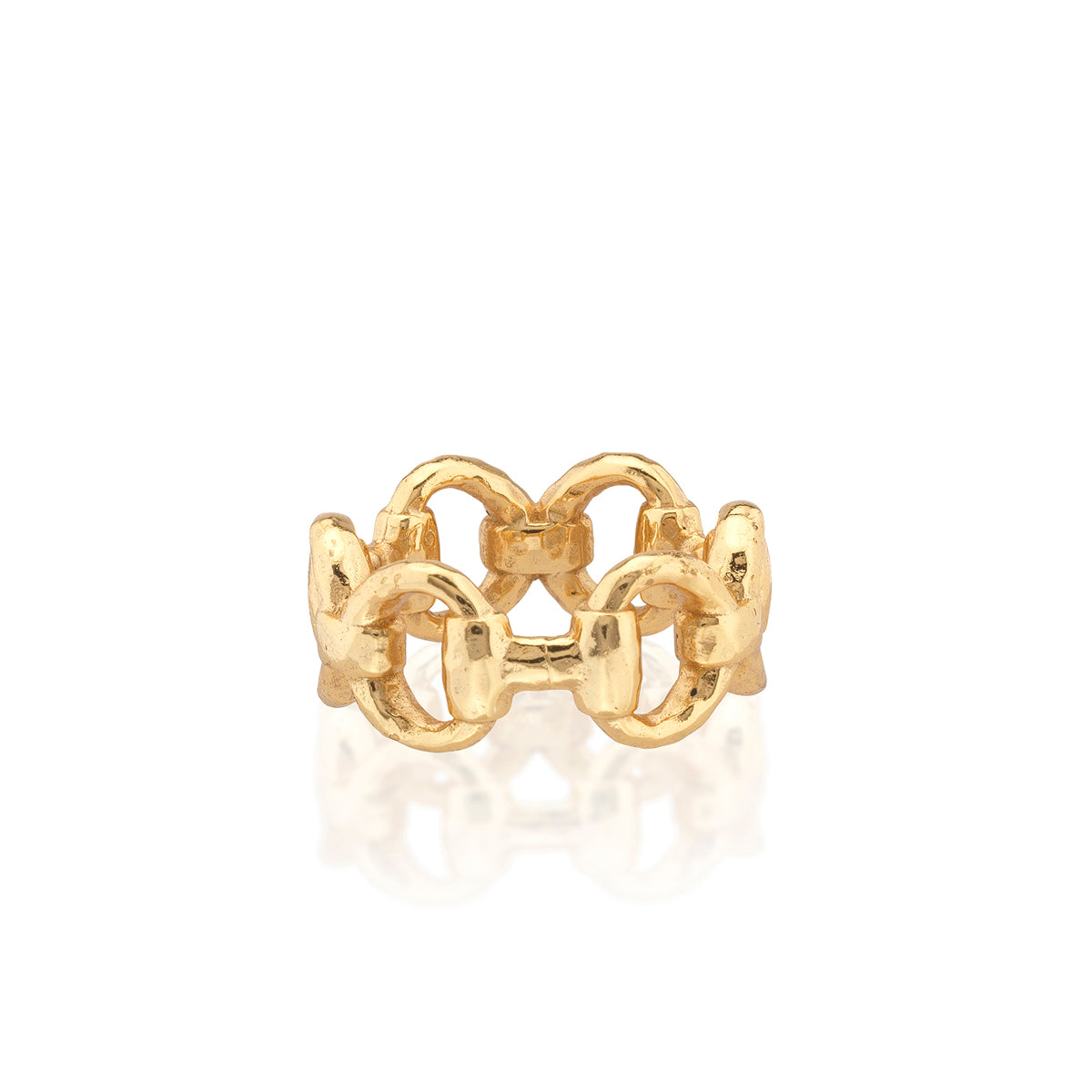 Equestrian Snaffle Bit Ring in Gold