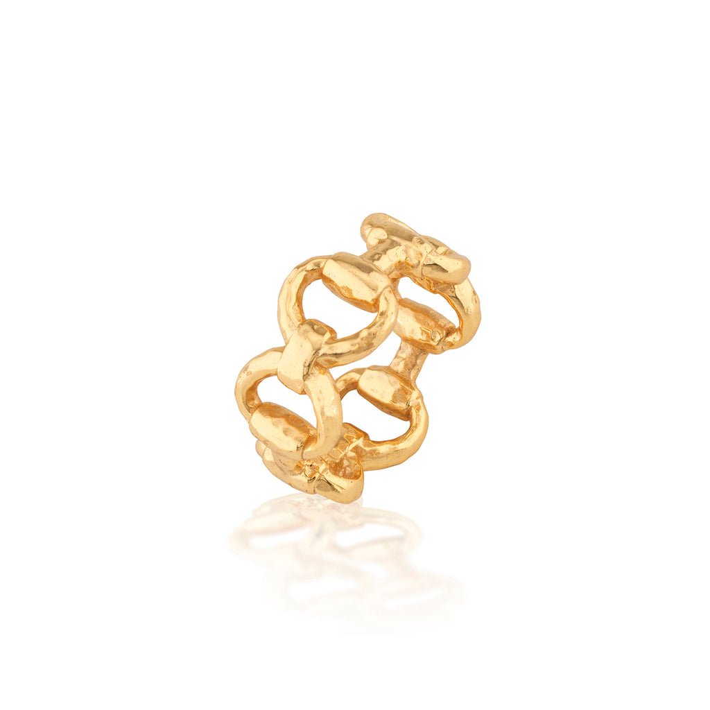 Equestrian Snaffle Bit Ring in Gold