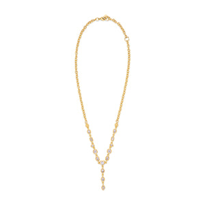 Joie Petite Lariat Necklace with Clear Cubic Zirconia