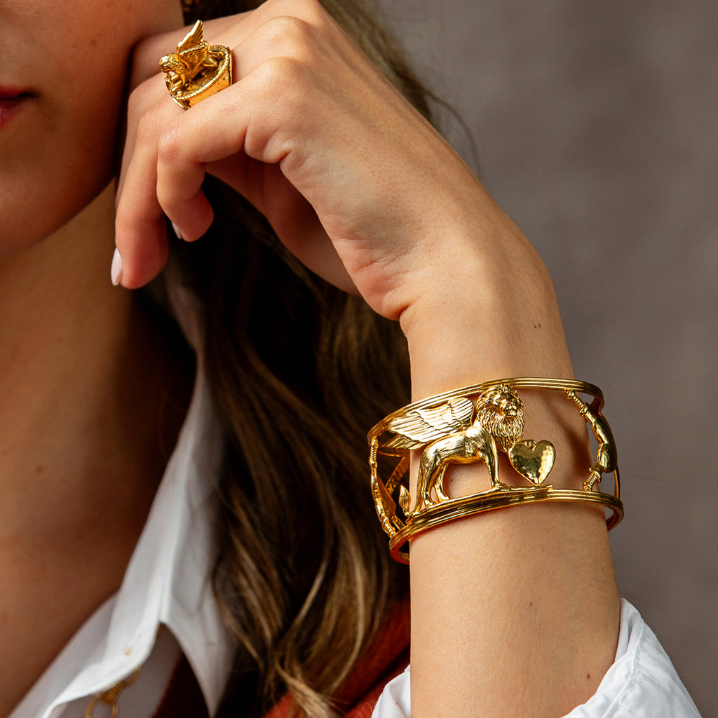 Lionheart Cuff in Gold