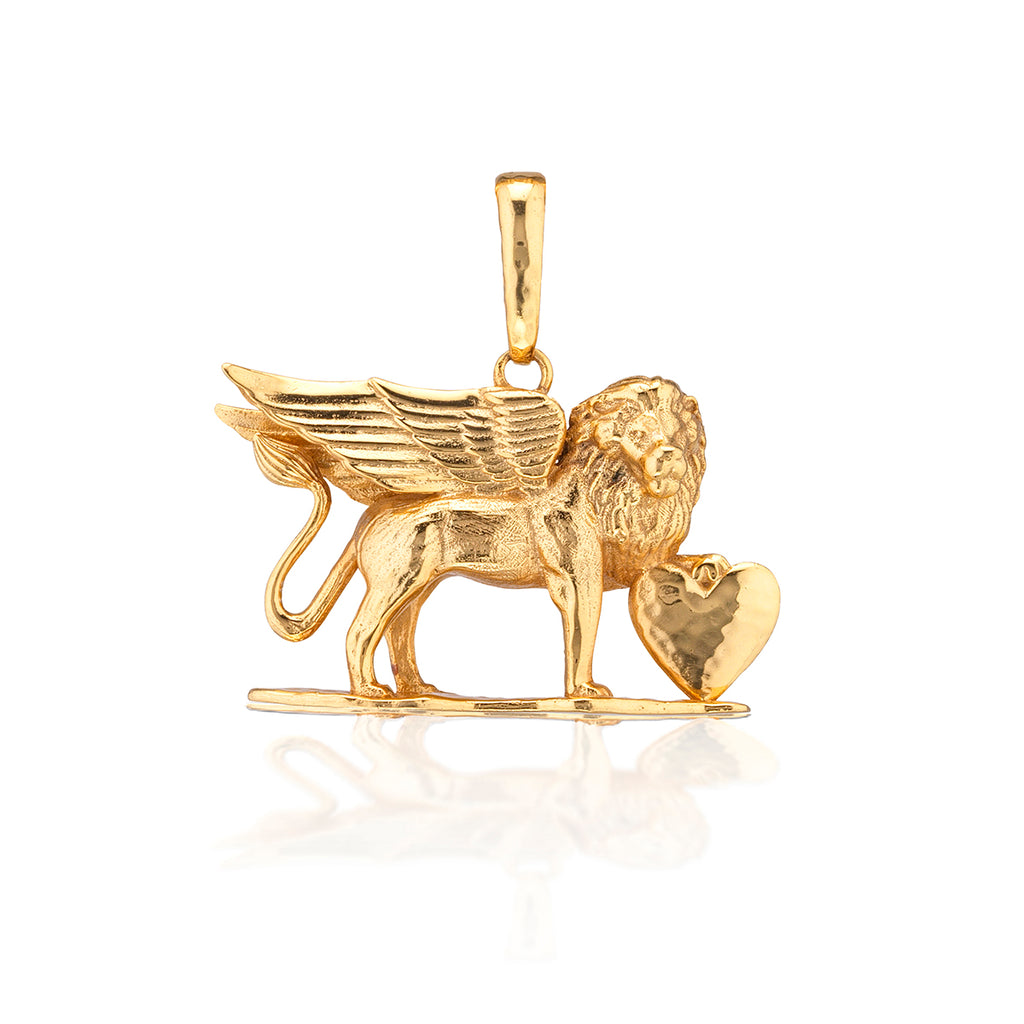 Lionheart Charm/Pendant in Gold