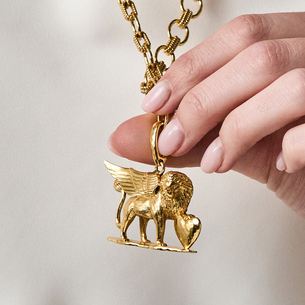 Lionheart Charm/Pendant in Gold