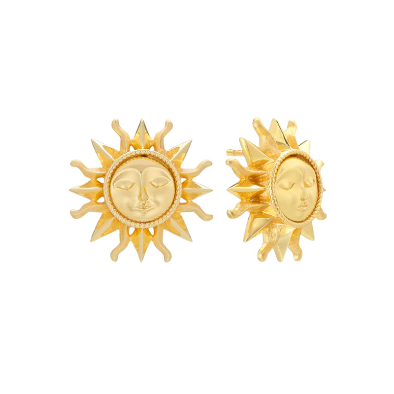 Soleil Stud Earrings in Gold