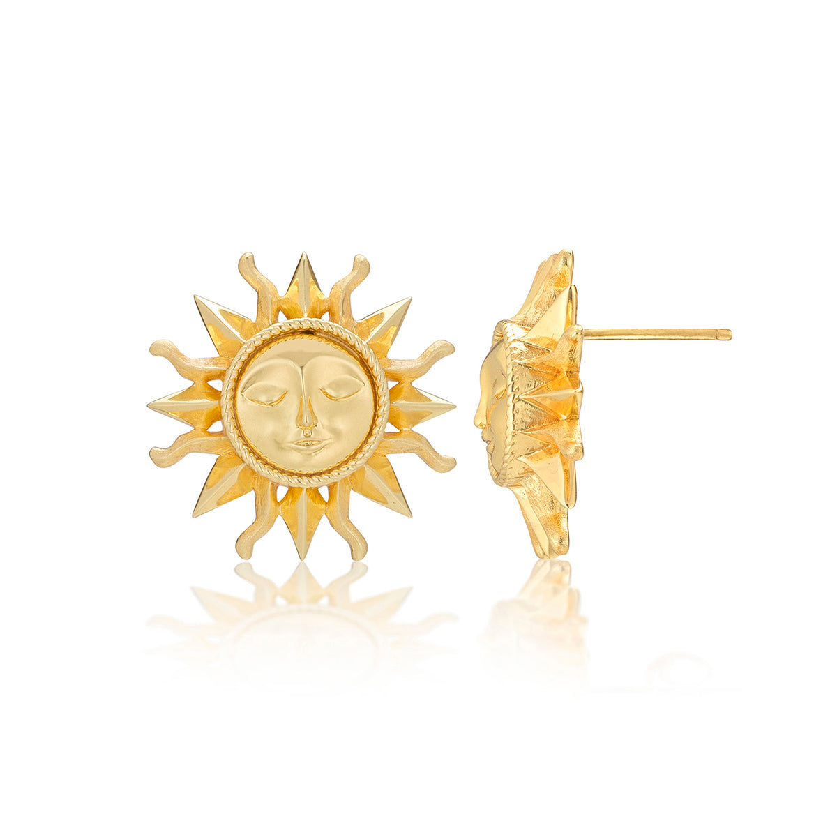 Soleil Stud Earrings in Gold