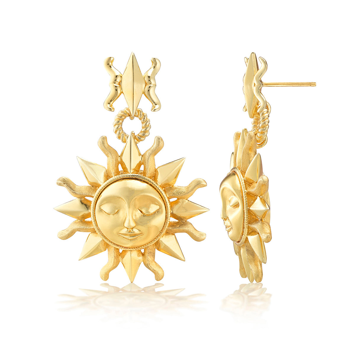 Soleil Drop Earrings in Gold