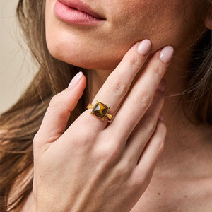 Mystic Eye Gem Ring in Tiger’s Eye